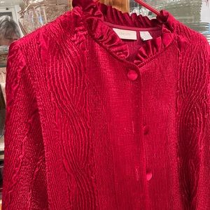Chicos Deep- Red Cardigan